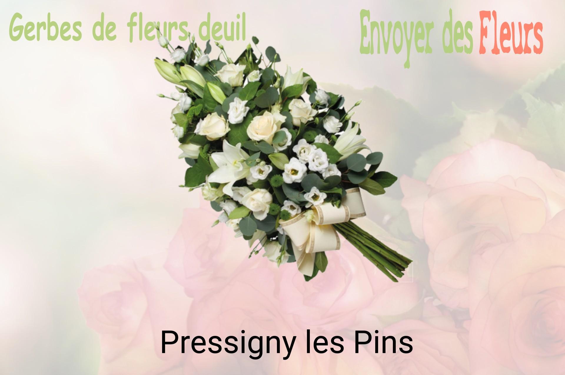 Gerbe de fleurs de deuil livrée à Pressigny-les-Pins